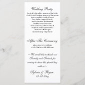 Rustige Waterverf bergen Pine Winter Wedding Programmakaart (Achterkant)