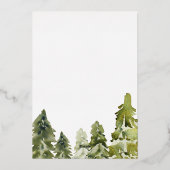 Rustige Waterverf bergen sparen de datum Folie Uitnodiging (Achterkant)