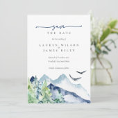 Rustige Waterverf bergen sparen de Kaart van de Da (Staand voorkant)