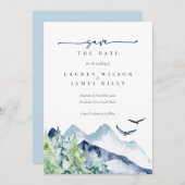 Rustige Waterverf bergen sparen de Kaart van de Da (Voorkant / Achterkant)