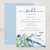 Rustige Waterverf bergen Vrijgezellenfeest Kaart (Voorkant / Achterkant)