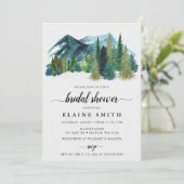 Rustige Waterverf bergen Vrijgezellenfeest Kaart (Staand voorkant)