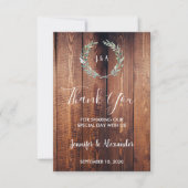 Rustige waterverf bladeren Dank je voor de bruilof Kaart (Voorkant)