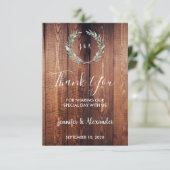 Rustige waterverf bladeren Dank je voor de bruilof Kaart (Staand voorkant)