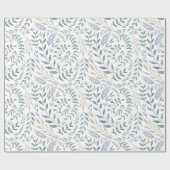 Rustige Waterverf bladeren en olie Cadeaupapier (Vlak)