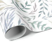 Rustige Waterverf bladeren en olie Cadeaupapier (Rol Hoek)