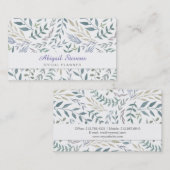 Rustige Waterverf bladeren en olie Visitekaartje (Voorkant / Achterkant)