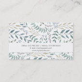 Rustige Waterverf bladeren en olie Visitekaartje (Achterkant)