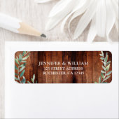 Rustige Waterverf bladeren, slijphout Etiket (Insitu)