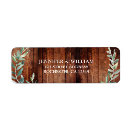 Rustige Waterverf bladeren, slijphout Etiket