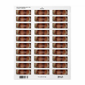 Rustige Waterverf bladeren, slijphout Etiket (Full Sheet)