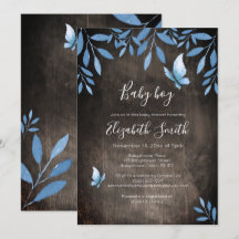 Rustige waterverf blauwe vlinder babydouche