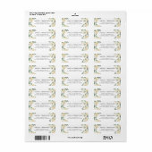 Rustige Waterverf Bleke volken met Gold Accents Etiket (Full Sheet)