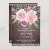 Rustige waterverf  bloedige bruiloft kaart (Voorkant / Achterkant)