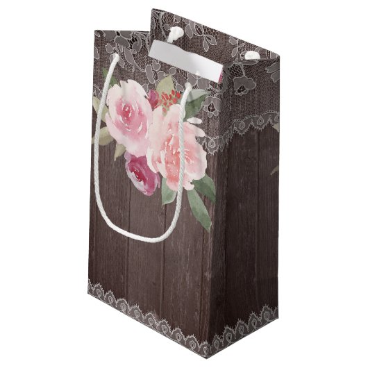 Rustige waterverf  bloedige bruiloft klein cadeauzakje (Achterkant Gekanteld)