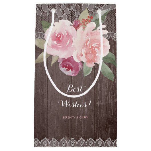 Rustige waterverf  bloedige bruiloft klein cadeauzakje (Voorkant)