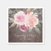 Rustige waterverf  bloedige bruiloft servetten (Voorkant)