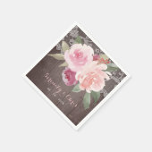 Rustige waterverf  bloedige bruiloft servetten (Hoek)