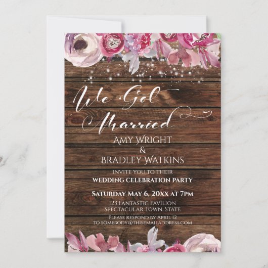 Rustige Waterverf bloemen & lichten we zijn getrou Kaart (Voorkant)