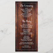 Rustige waterverf bloemen op een bruiloft met schu programmakaart (Achterkant)