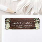 Rustige waterverf bloemen retouradres etiket (Insitu)