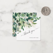 Rustige Waterverf Blue Gum Eucalyptus bedankt Notitiekaartje (Voorkant / Achterkant in situ)