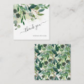 Rustige Waterverf Blue Gum Eucalyptus bedankt Notitiekaartje (Voorkant / Achterkant)