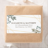 Rustige Waterverf - Bodembruiloft Etiket (Insitu)