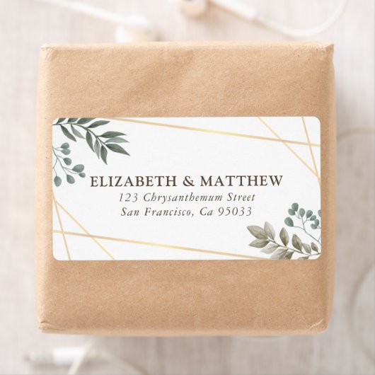 Rustige Waterverf - Bodembruiloft Etiket (Insitu)