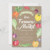 Rustige Waterverf boerenmarkt Birthday Party Kaart (Voorkant)