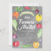 Rustige Waterverf boerenmarkt Birthday Party Kaart (Voorkant)