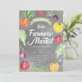 Rustige Waterverf boerenmarkt Birthday Party Kaart (Staand voorkant)