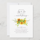 Rustige Waterverf Bohemiaanse zonnebloemen Sip and Kaart (Voorkant)