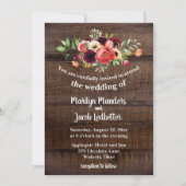 Rustige Waterverf Boho Floral Wedding Uitnodiging (Voorkant)