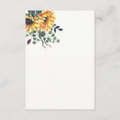 Rustige Waterverf Bourgogne Zonnebloemen Vallen br Informatiekaartje (Achterkant)