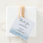 Rustige Waterverf Brugsprei Dank je Bedankjes Labels (In situ)