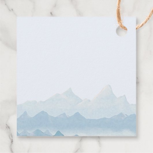 Rustige Waterverf Brugsprei Dank je Bedankjes Labels (Achterkant)