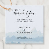 Rustige Waterverf Brugsprei Dank je Bedankjes Labels (Voorkant)