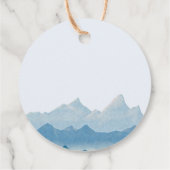 Rustige Waterverf Brugsprei Dank je Bedankjes Labels (Achterkant)