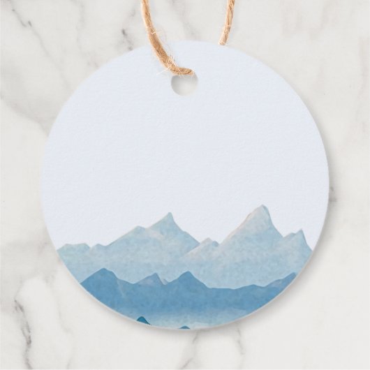 Rustige Waterverf Brugsprei Dank je Bedankjes Labels (Achterkant)