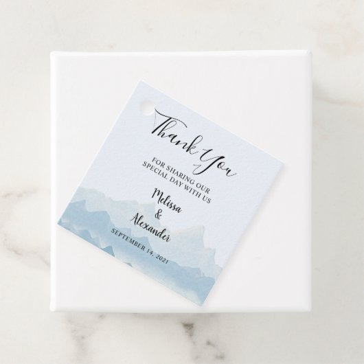 Rustige Waterverf Brugsprei Dank je Bedankjes Labels (In situ)