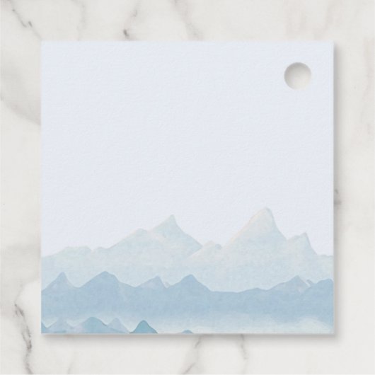 Rustige Waterverf Brugsprei Dank je Bedankjes Labels (Achterkant)