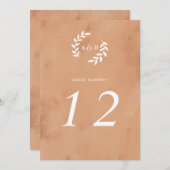 Rustige Waterverf bruiloft 5x7 tabelnummer (Voorkant / Achterkant)