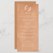 Rustige Waterverf bruiloft Menu (Voorkant / Achterkant)