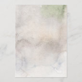 Rustige Waterverf bruiloft tijdlijn Programmakaart (Achterkant)