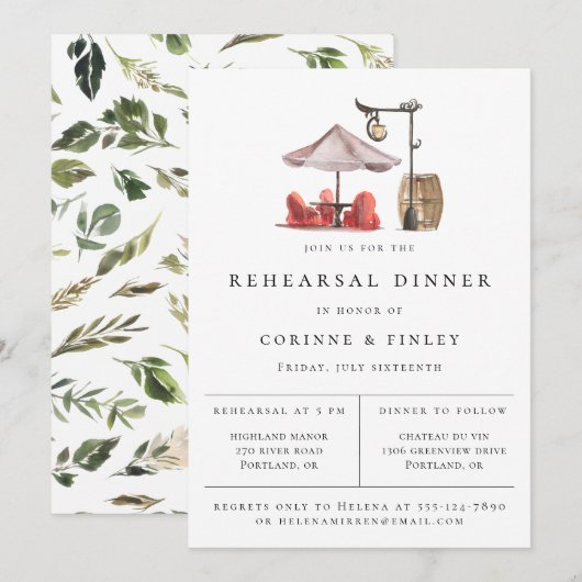 Rustige Waterverf buitenshuis woningrepetitie Aankondiging (Voorkant / Achterkant)