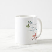 Rustige Waterverf Butterflies Quote Koffiemok (Voorkant rechts)