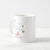 Rustige Waterverf Butterflies Quote Koffiemok (Voorkant links)