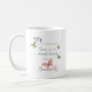 Rustige Waterverf Butterflies Quote Koffiemok