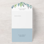 Rustige Waterverf Buurdenweddenschap All In One Uitnodiging (Buitenkant)